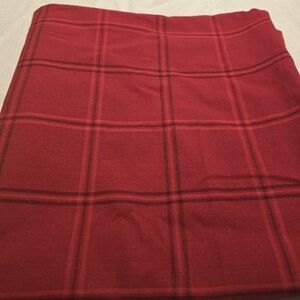 Crate&Barrel Red Plaid Tablecloth